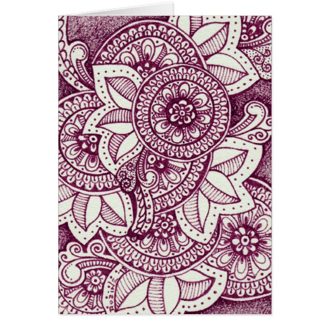 Glückwunschs Graduate Damask Indian Mandala Vielen (Vorne)