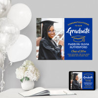 Glückwunschs Graduate Foto Royal Blue Gold Abschlu