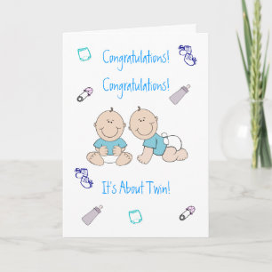 Glückwunschs Twins Card Karte