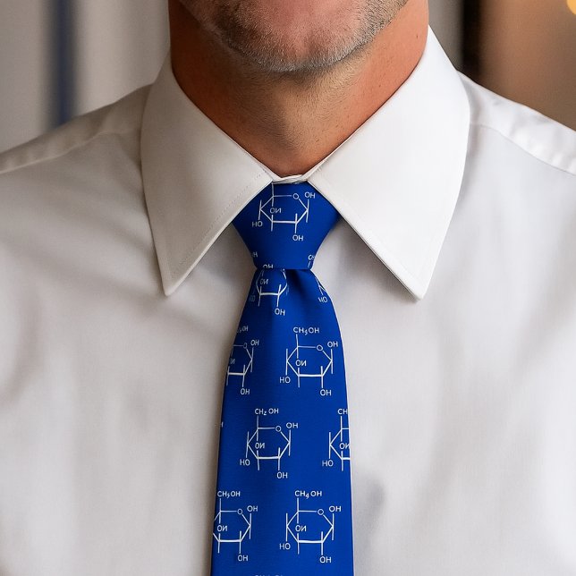 Glucose Molecule Chemie als blau Krawatte (Glucose Molecule Chemistry Science Themed Blue Neck Tie)