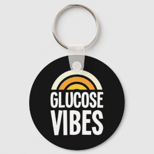 Glucose Vibes Diabetes Awareness Support Fighting Schlüsselanhänger