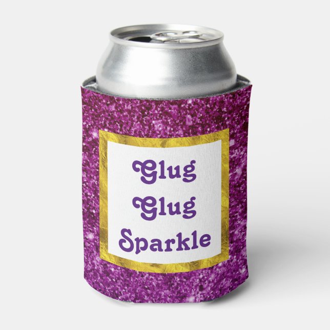 Glug Glug Sparkle Funny Dosenkühler (Kanne Vorderseite)