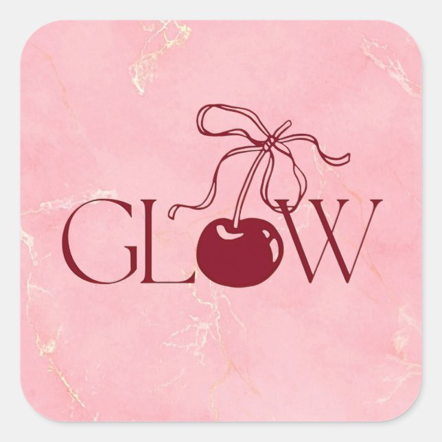 Glüh-Sticker Quadratischer Aufkleber (Vorderseite)