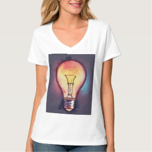 Glühbirne Aquarell-Malerei, Birne T-Shirt