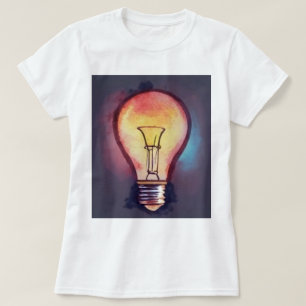 Glühbirne Aquarell-Malerei, Birne T-Shirt