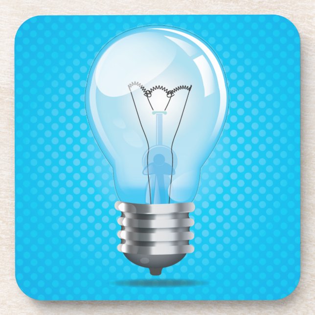 Glühbirne Getränkeuntersetzer (Vorderseite)