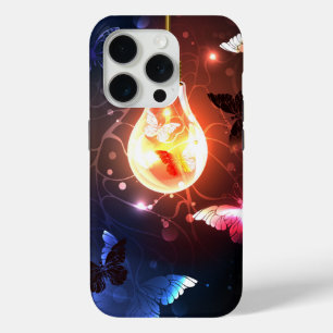 Glühbirne mit Nachtschmetterlingen Case-Mate iPhone Hülle