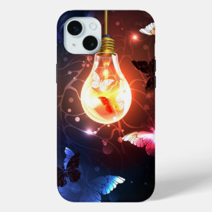 Glühbirne mit Nachtschmetterlingen Case-Mate iPhone Hülle
