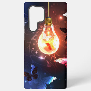 Glühbirne mit Nachtschmetterlingen Samsung Galaxy Hülle
