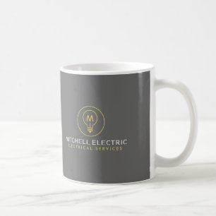 GLÜHbirne-MONOGRAMM-LOGO für ELEKTRIKER Kaffeetasse