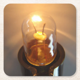 Glühbirne Rechteckiger Pappuntersetzer