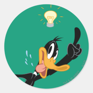 Glühbirne über DAFFY DUCK™'s Kopf Runder Aufkleber