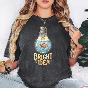Glühbirnen-Design mit Goldfisch Bright Idea T-Shirt