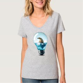 Glühbirnen-Eisberg - Eisbär in einer Glühbirne T-Shirt