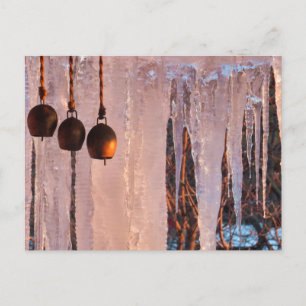 Glühbirnen Eisräder im Lichte der Sonnenuntergänge Postkarte