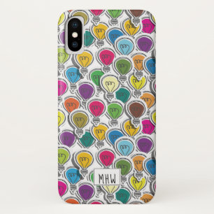 Glühbirnen Muster für kundenspezifische Monogramm- Case-Mate iPhone Hülle