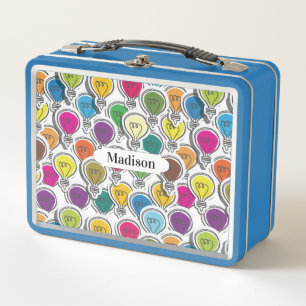 Glühbirnen Muster individuelle Name Lunch Boxen