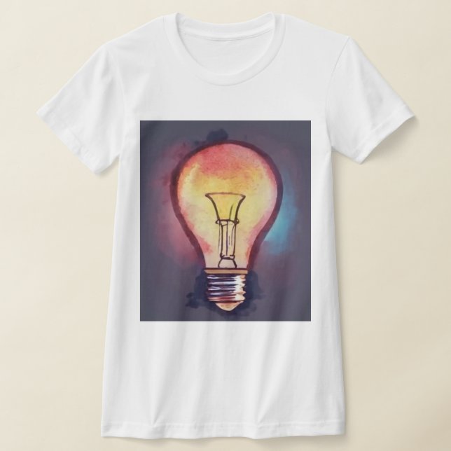 Glühbirnen Wasserfarben-Malerei, Glühbirne T-Shirt (Ablage )