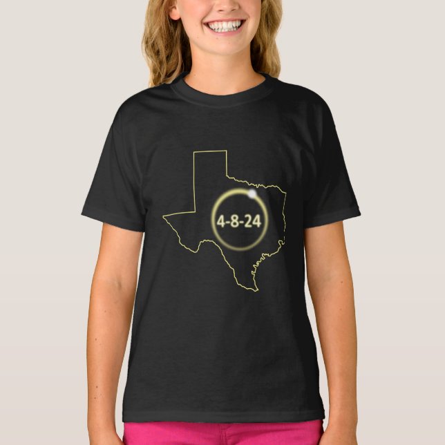 Glühen Corona Texas Total Solar Eclipse 2024 T-Shirt (Vorderseite)
