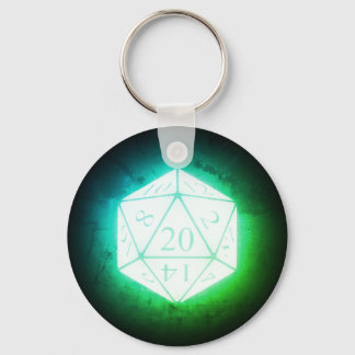 Glühen d20 Greenleaf Schlüsselanhänger