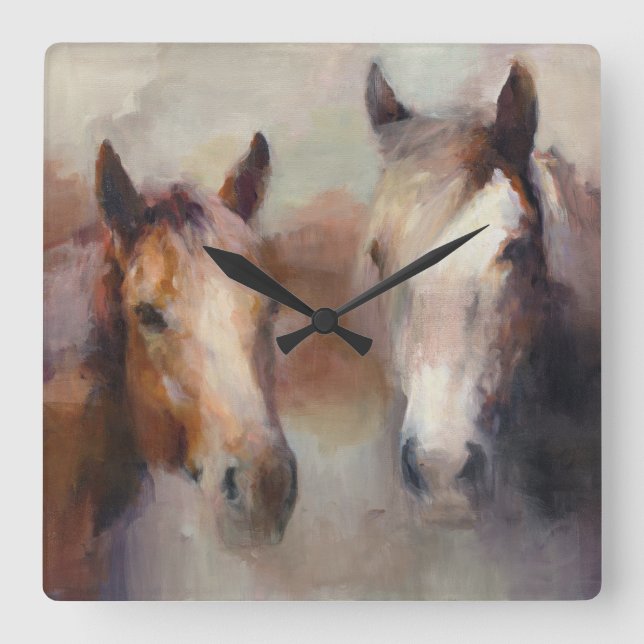 Glühen der Westen Quadratische Wanduhr (Vorderseite)