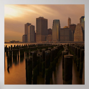 Glühen des Sonnenuntergangs während der Poster