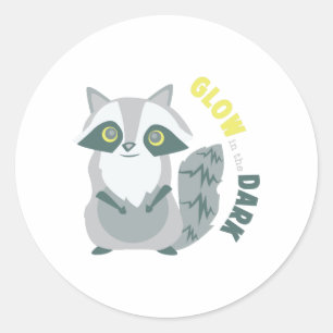 Glühen in der Dunkelheit Runder Aufkleber
