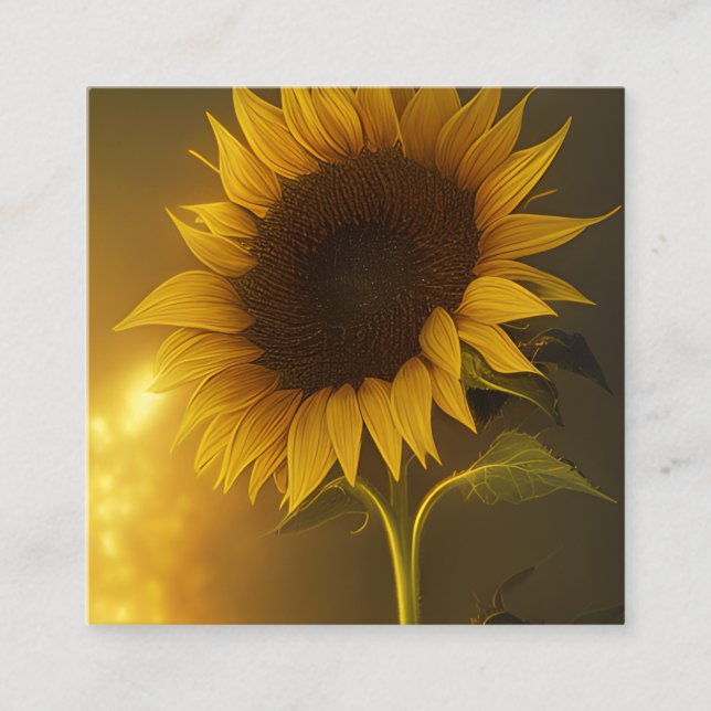 Glühen in der dunklen Sonnenblume Grafik Telefonnummerkarte (Vorderseite)
