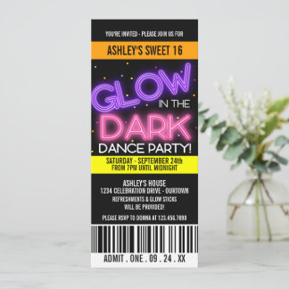 Glühen in der dunklen Süße 16 Party Einladung