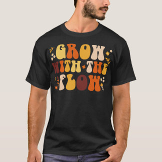 Glühen mit dem Fluss Retro florale psychische Matt T-Shirt