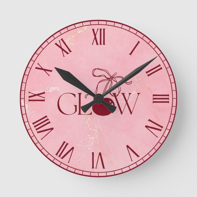 Glühen Runde Wanduhr (Vorderseite)