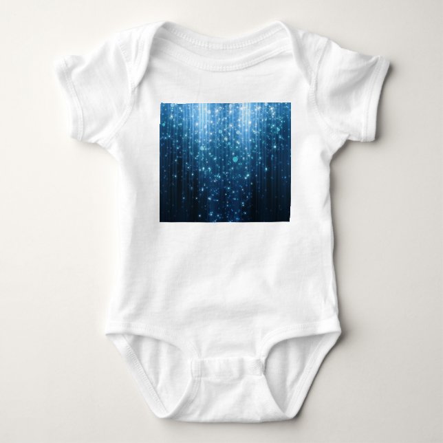 Glühend Abstrakt: Illuminierte Hintergrundkunst. Baby Strampler (Vorderseite)