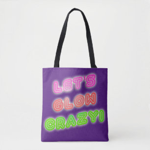 Glühend verrückt Coole Neon Schicke Aussage Tasche