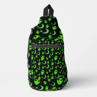 Glühende Außerirdischen, Halbmond und schwarze Sta