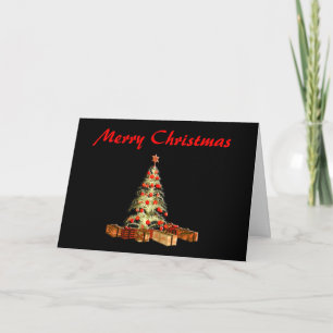 Glühende Bäume frohe Weihnachten