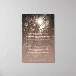 Glühende Bäume "tun es irgendwie " Leinwanddruck