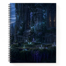 Glühende Burginsel-Hardcover-Notizbuch