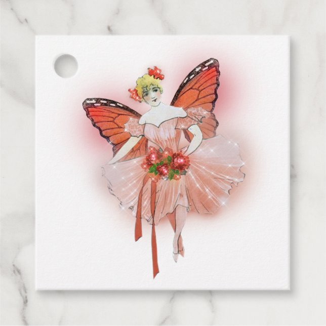 Glühende Butterfly Fairy Baby Dusche Geschenkanhänger (Vorderseite)