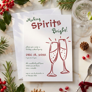 Glühende Champagner-Weihnachtsfeier Einladung