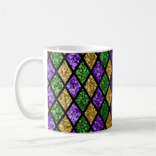 Glühende Diamanten, festlicher Hintergrund Kaffeetasse