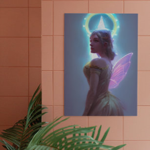Glühende Fairy Goddess of Light Fantasy Art 002 Poster
