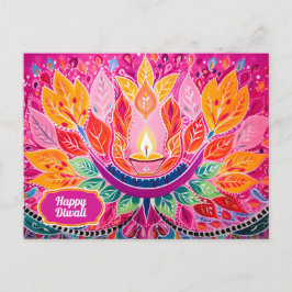 Glühende Festlichkeiten: Eine Diwali-Feier Postkarte