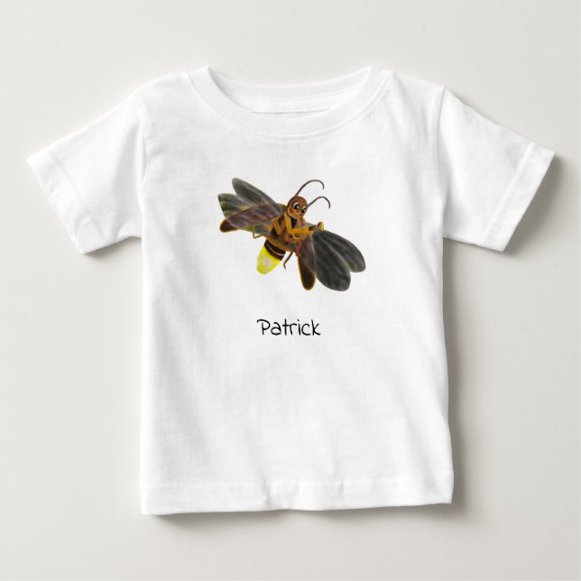 Glühende Firefly Lampyridae Personalisiert Baby T-shirt (Vorderseite)