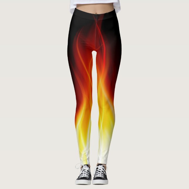 Glühende Flammen Leggings (Vorderseite)
