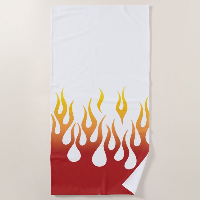 Glühende Flammen Strandtuch (Vorderseite)