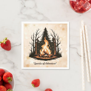 "Glühende Flammen Vector Art" Serviette