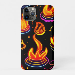 Glühende Flammensymbole auf dunkler Leinwand Case-Mate iPhone Hülle