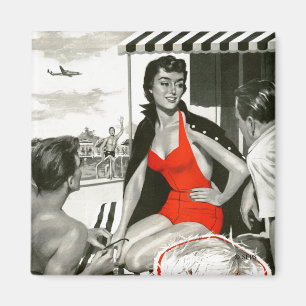 Glühende Frau Magnet
