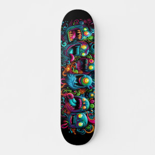 Glühende Graffiti-Monster-Designs Skateboard