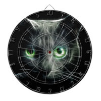 Glühende grüne Augen der Miezekatzekatze